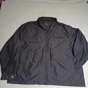 Warrior Mens Black Full Zip Utility Jacket Multi Pocket Lightweight Outerwear